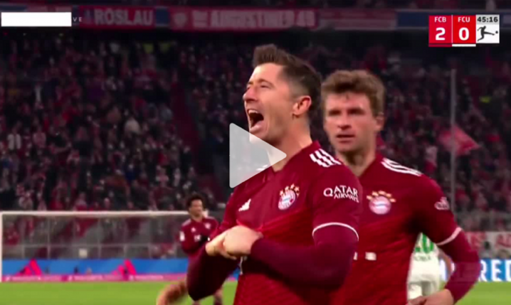 Lewandowski STRZELA NA 3-0 w meczu z Unionem [VIDEO]